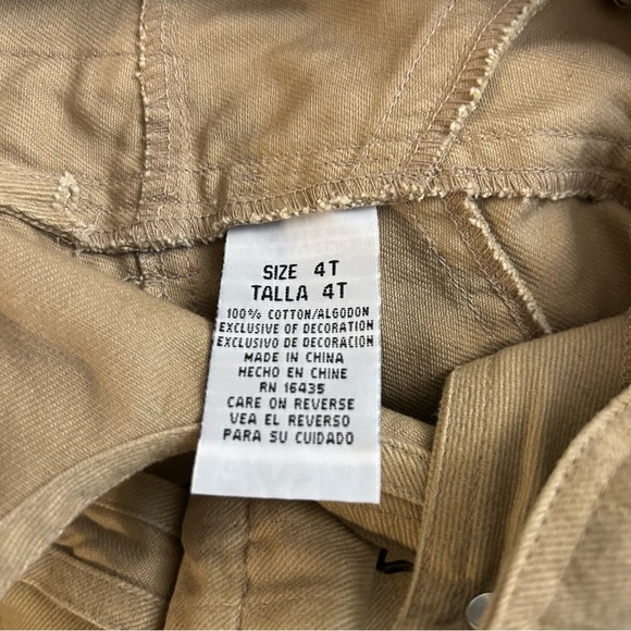 Peanuts Boy’s Khaki Overalls w/Snoopy & Woodstock Playing Soccer Size 4T - Picture 5 of 12